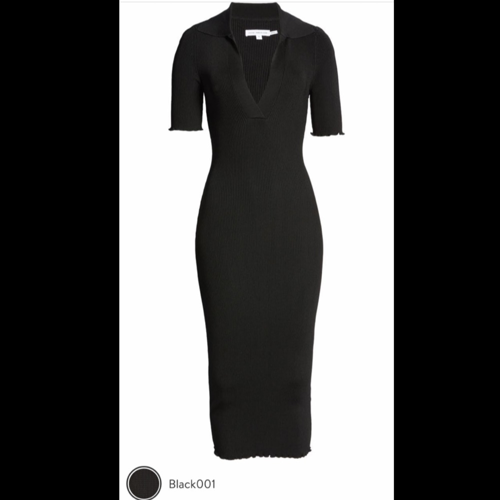 COPY - Good American Rib-Knit Polo Dress